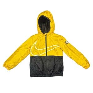 NIKE BOYS SWOOSH WINDRUNNER JACKET(SZ:4 / YELLOW)